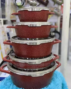 Jio-Exclusive Non Stick Cookware Set 5pcs Maroon