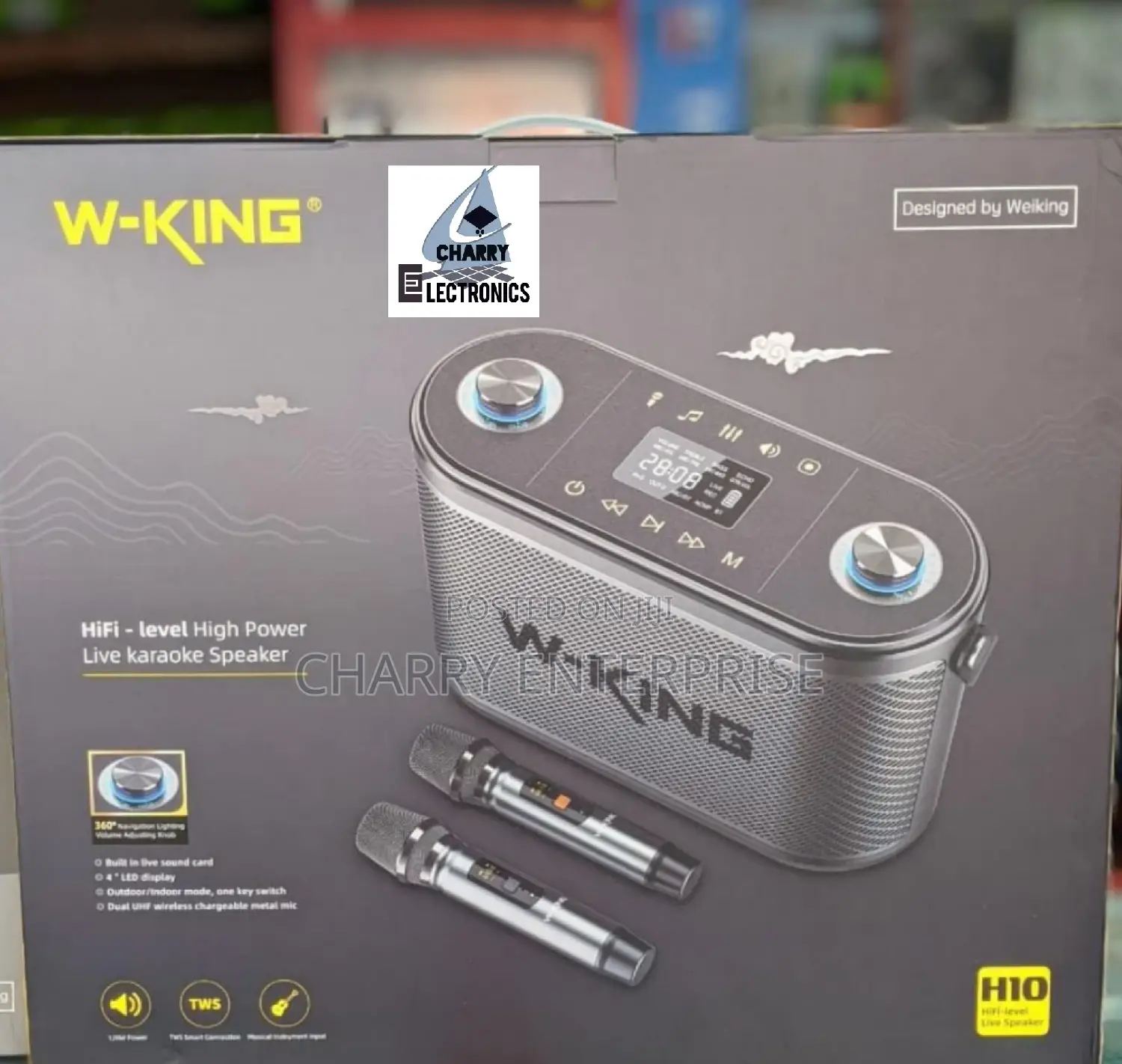 W- King Hi-Fi Level High Power Karaoke Speaker 120w