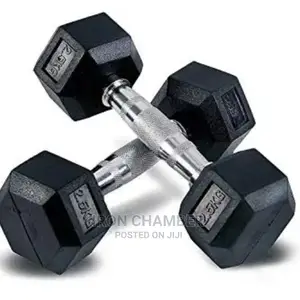 Hex Rubber Dumbbells 2.5kg (Pair)