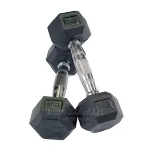 Hex Rubber Dumbbells 3kg (Pair)