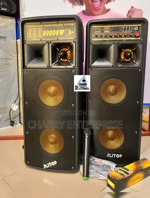 🪵 Alitop Speaker 60000w With Mic 3 Extra Mic Ports