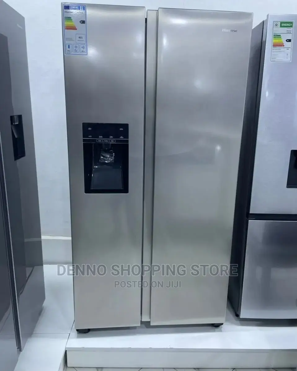 Hisense Side by Side 474 Refrigerator Silver