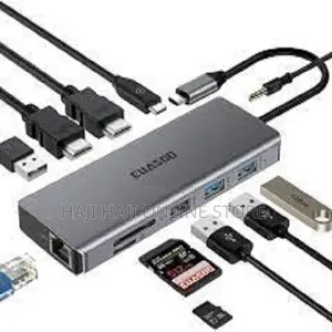 USB C Hub, Type C Hub, 11-In-1 Adapter With Ethernet, 4