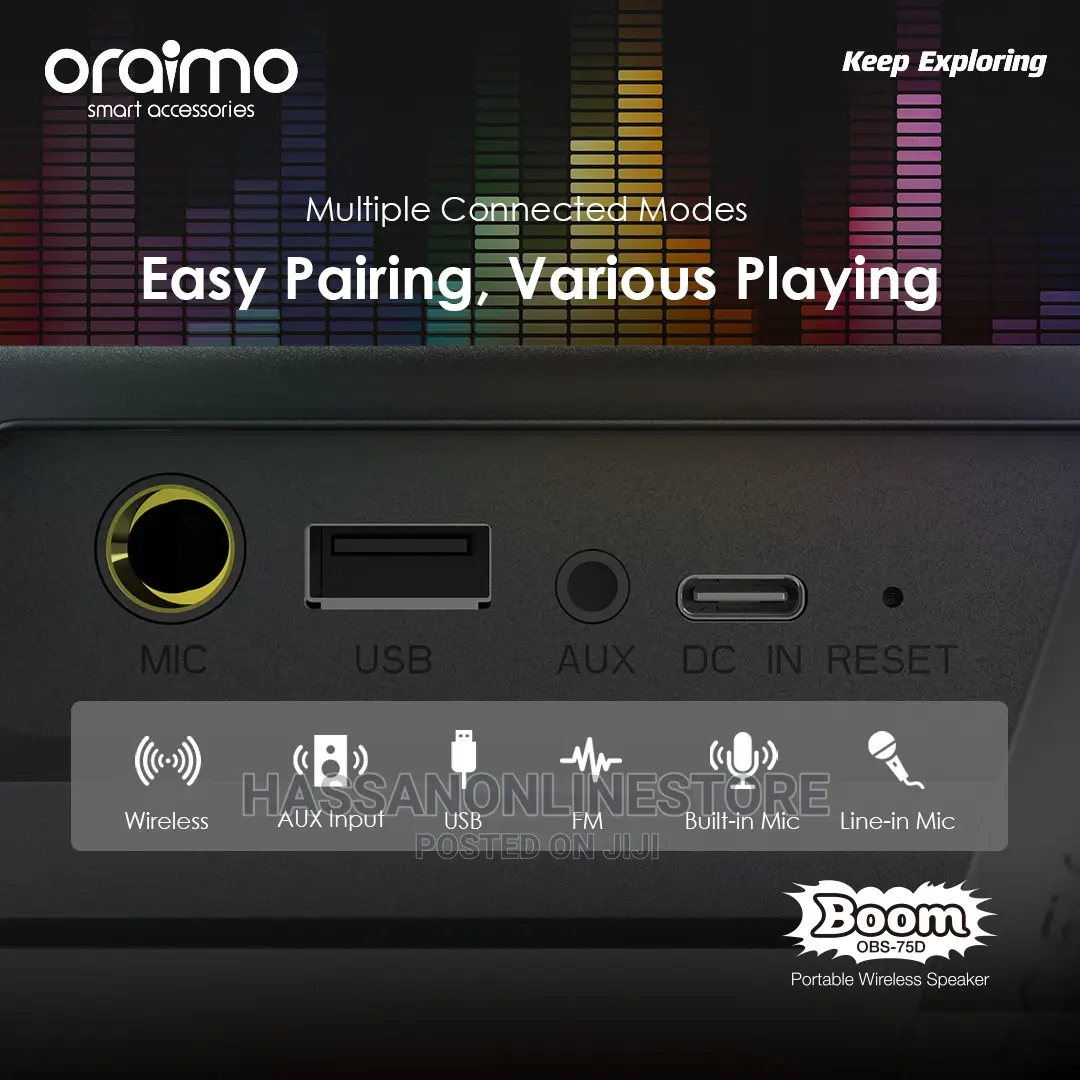 Oraimo Bass Go Boom Bluetooth Speaker