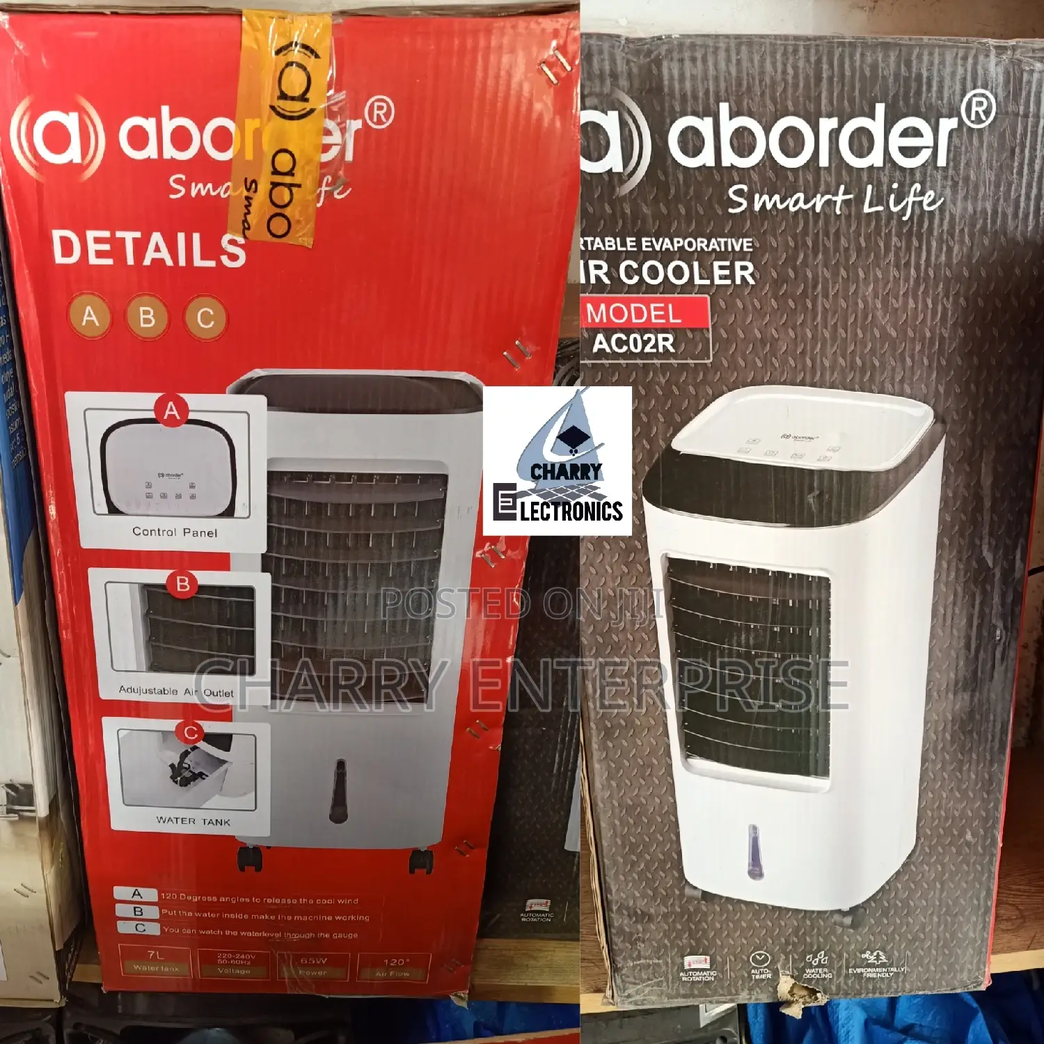 🪵Aborder Air Cooler (Ac)7 Litres Water Tank 65W