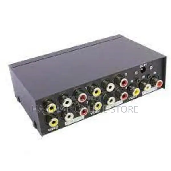 4 Port RCA Video Audio AV 1 In 4 Out TV Splitter Box 1 To 4