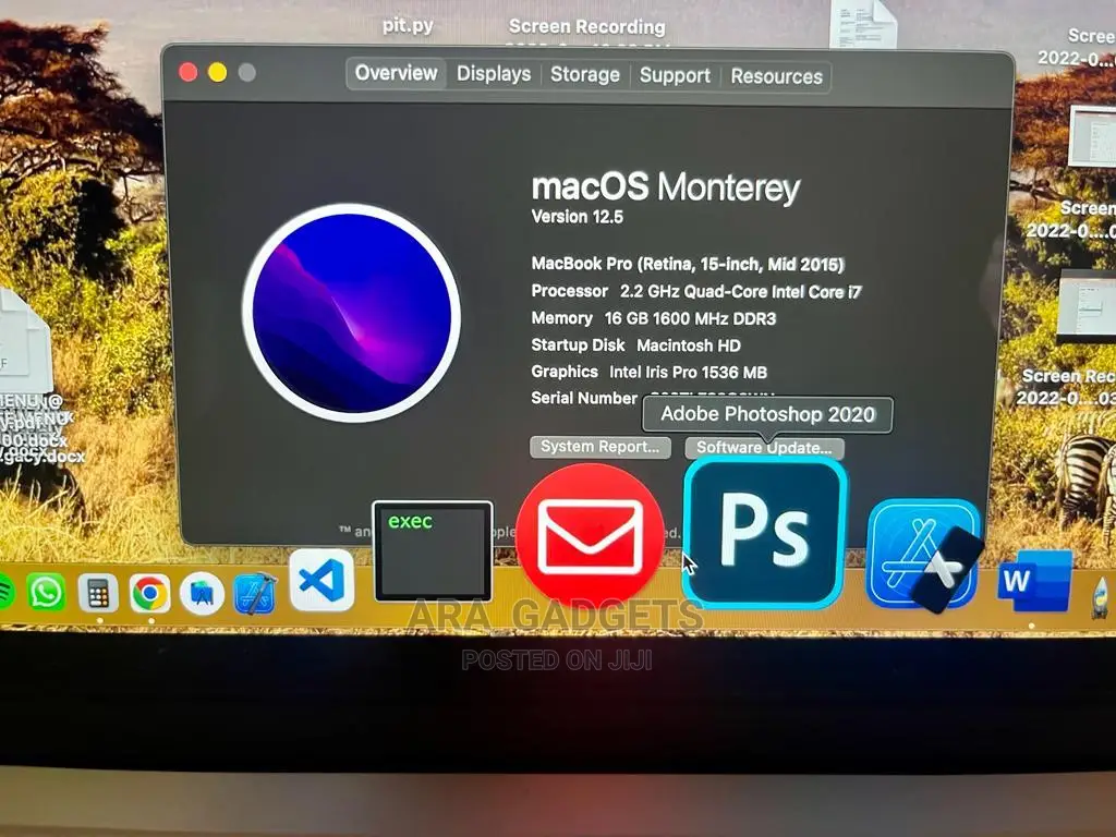 Laptop Apple MacBook Pro 2015 16GB Intel Core I7 SSD 512GB