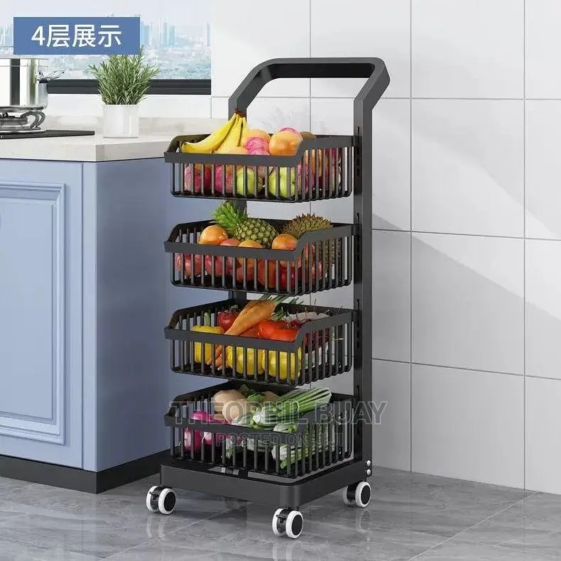 Kitchen Rack Trolley 4 Layers