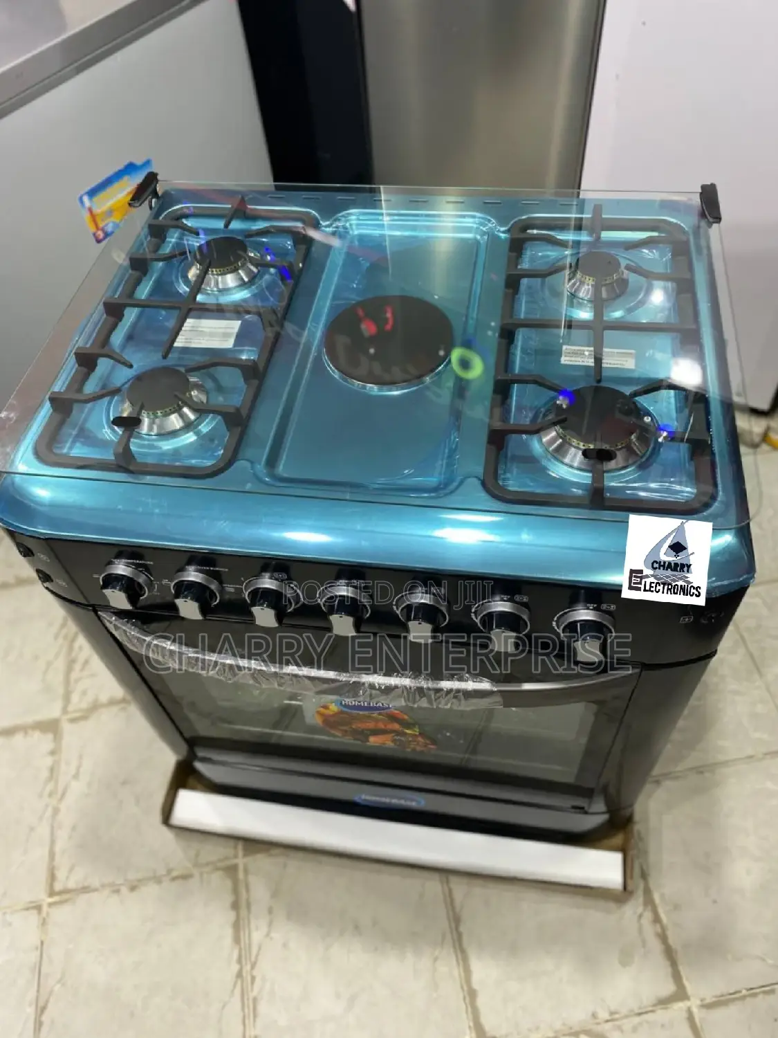 HOMEBASE Cooker With Oven60 Cm*90 Cm4gas ,1 Electric