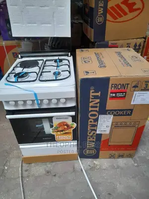 Westpoint 50*55 Gas 2 Na Umeme 2 Na Oven Inatumia Umeme