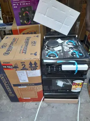 Westpoint 50*55 Gas Tatu Na Umeme Moja Oven Umeme Black