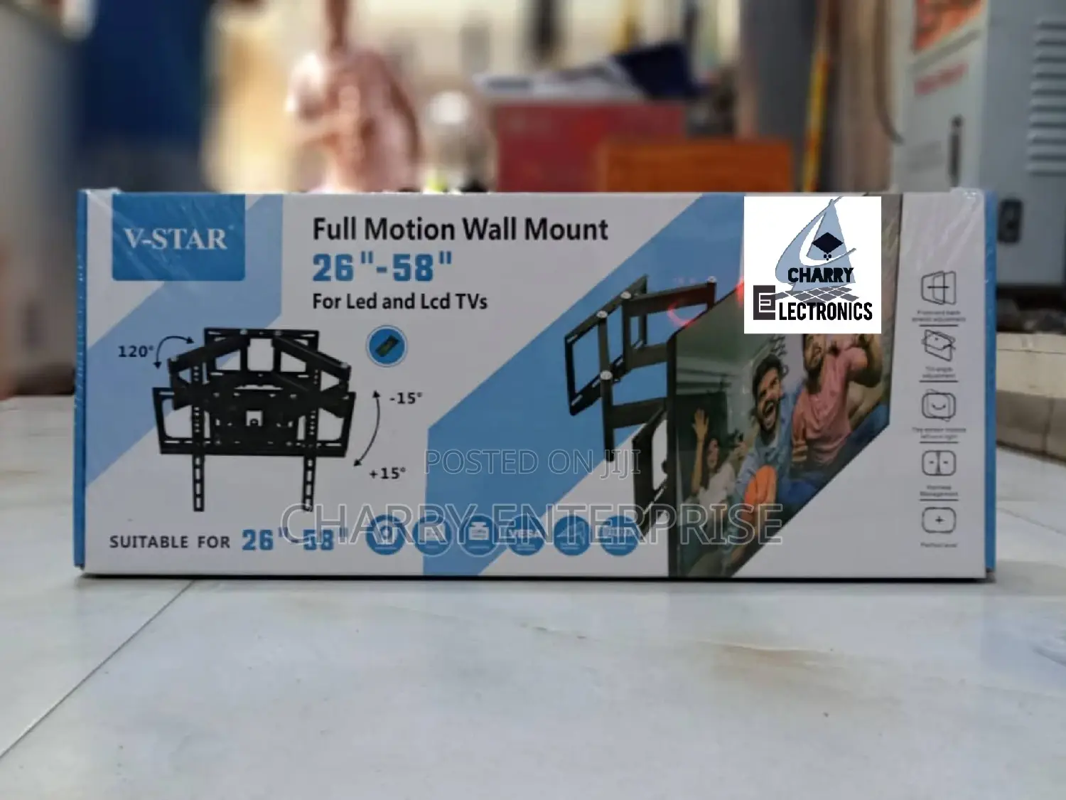 V-Star FULL Motion Tv Wall Mount /Stand/ Bracket 26"-58"