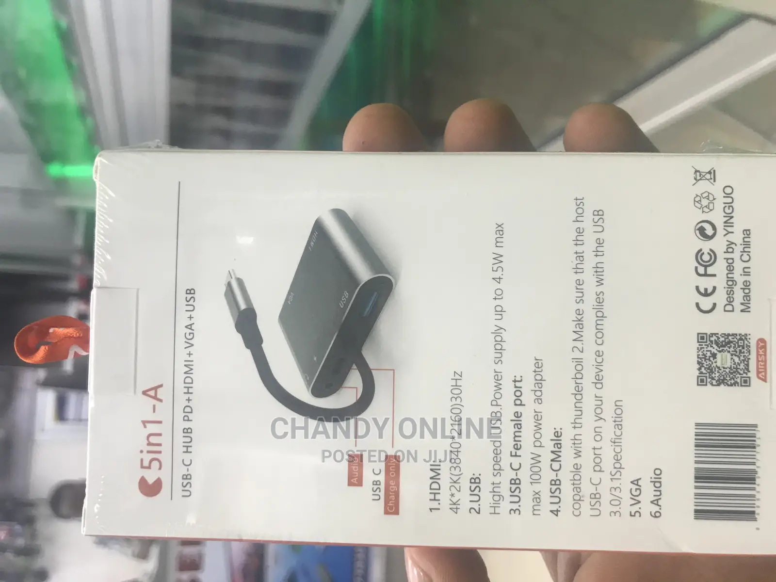 USB C Hub, 5-In-1 USB C Adapter