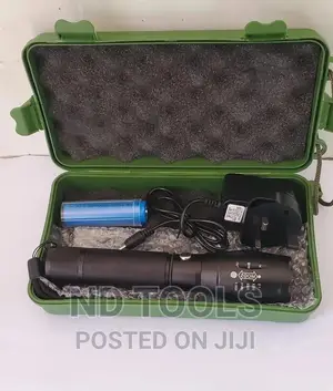 Tactical Flashlight 5 Modes Adjustable Rechargeable Torch