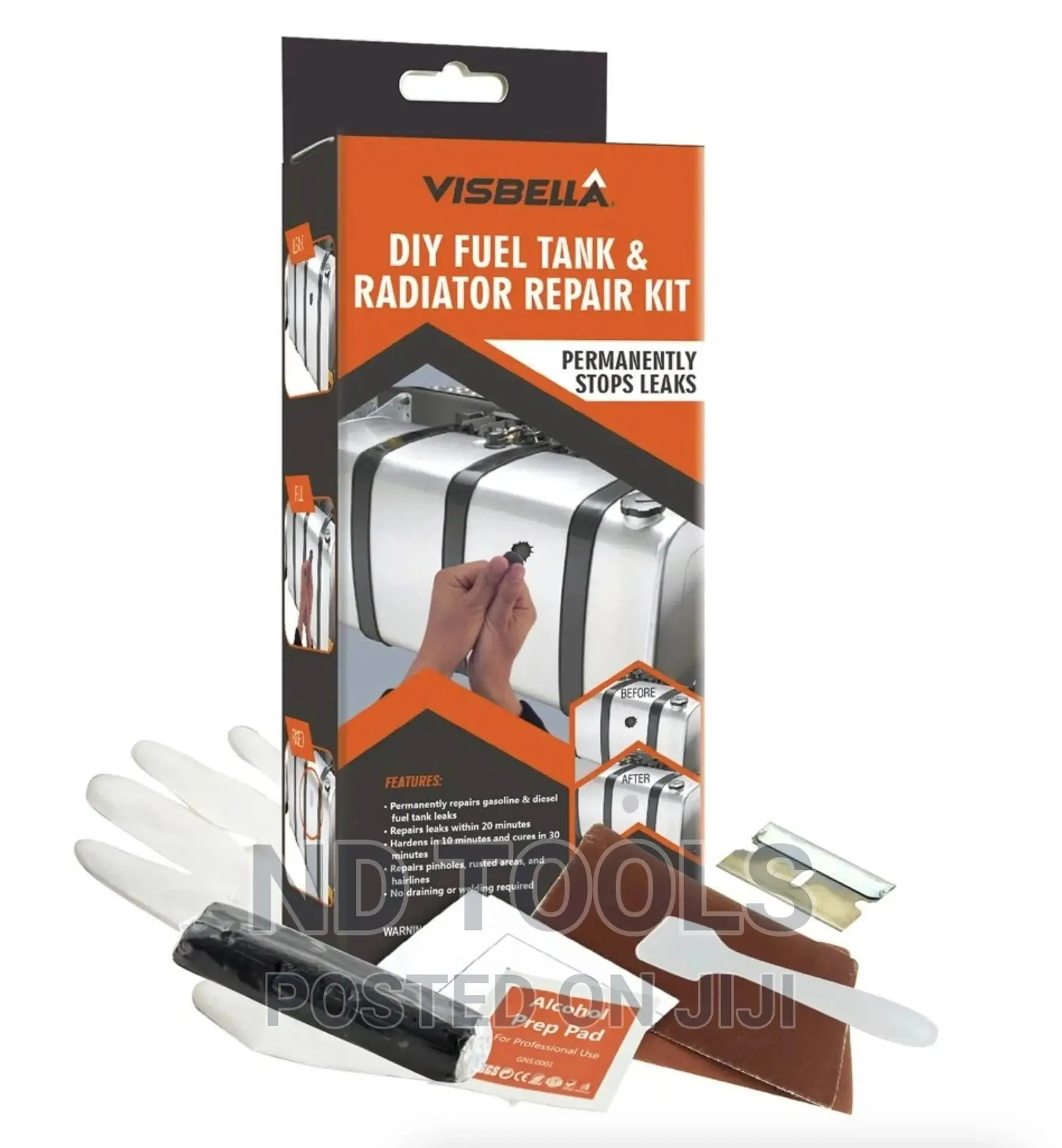 Fuel Tank Radiator Repair Fix Leak, Grey