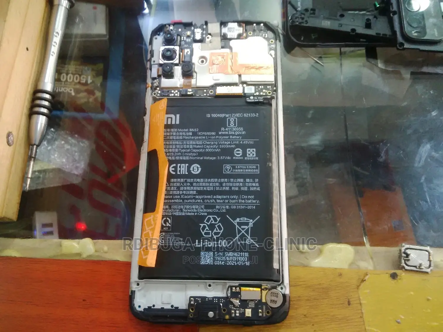 Redmi Note 9 Ikibadilishwa Kioo OG
