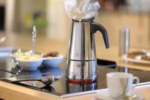 4 Cup Espresso Coffee Maker Stainless Steel