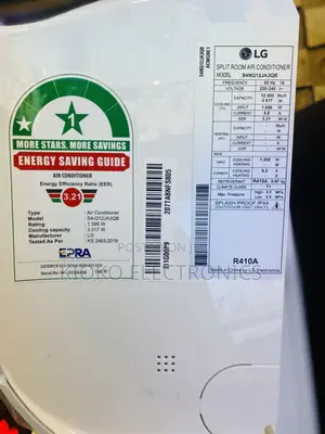 LG 1800BTU Air Conditioner Inverter Type