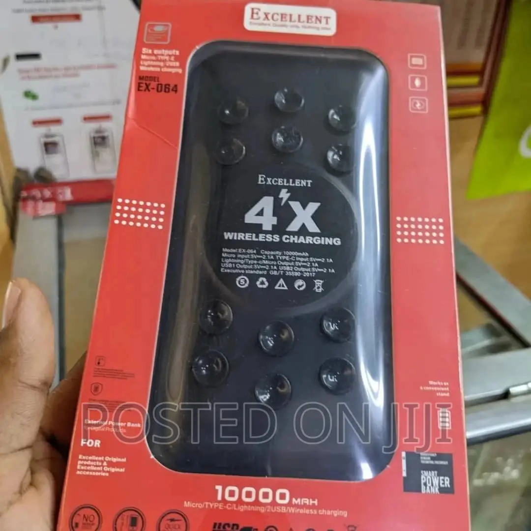 Wireless Powerbank With 4 Cables