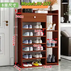 Wooden Shoes Rack With Drawers