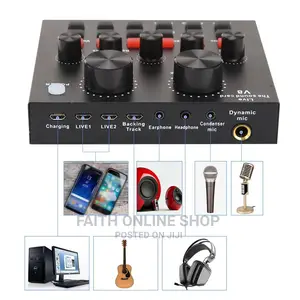 BM800 Microphone +V8 Soundcard Live Broadcast