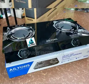 Ailyons Gas Cooker / Stove Plate 2 Auto Ignition Jiko La Gesi La Wavu