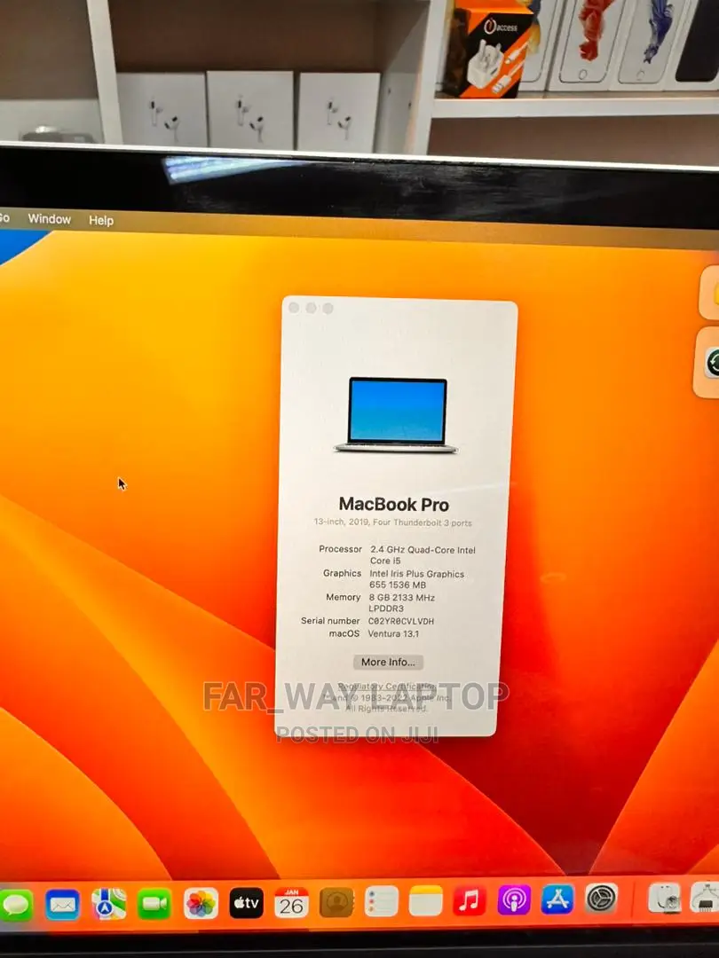 New Laptop Apple MacBook Pro 2019 8GB Intel Core I5 SSD 512GB