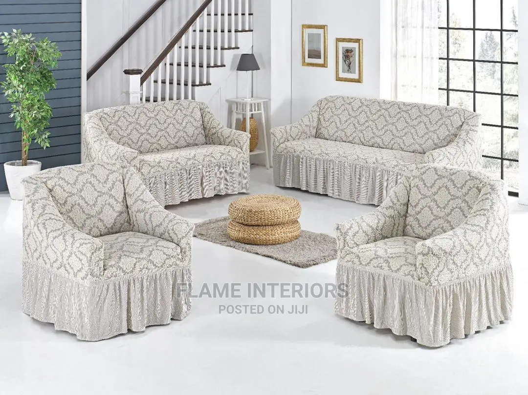 Sofa Covers | Za Urembo | Skirt Style | Marinda, Nakshnaksh