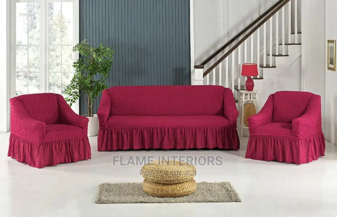Sofa Covers | Za Urembo | Skirt Style | Marinda, Nakshnaksh