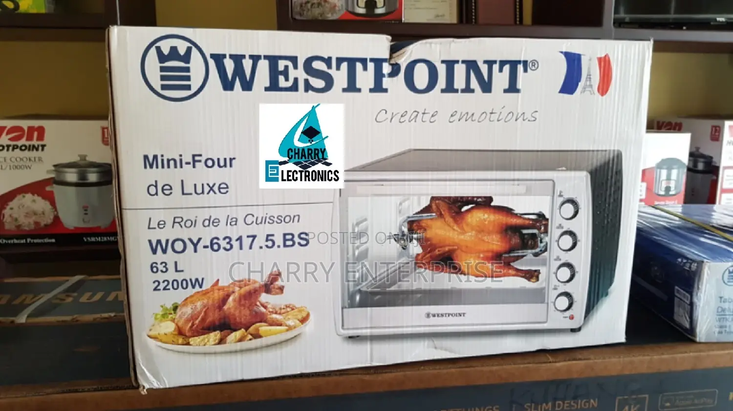WESTPOINT Rotisserie Oven63L2200WGrill, Roast Bake