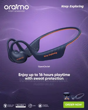 Oraimo Opencirclet IPX5 Ergonomic Bluetooth Headphones
