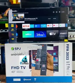 SPJ Full HD Android FRAMELESS Tv43 Inch With Bluetooth