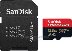 SANDISK Extreme Pro 128GB 200mb/S Memory Card With Adapter