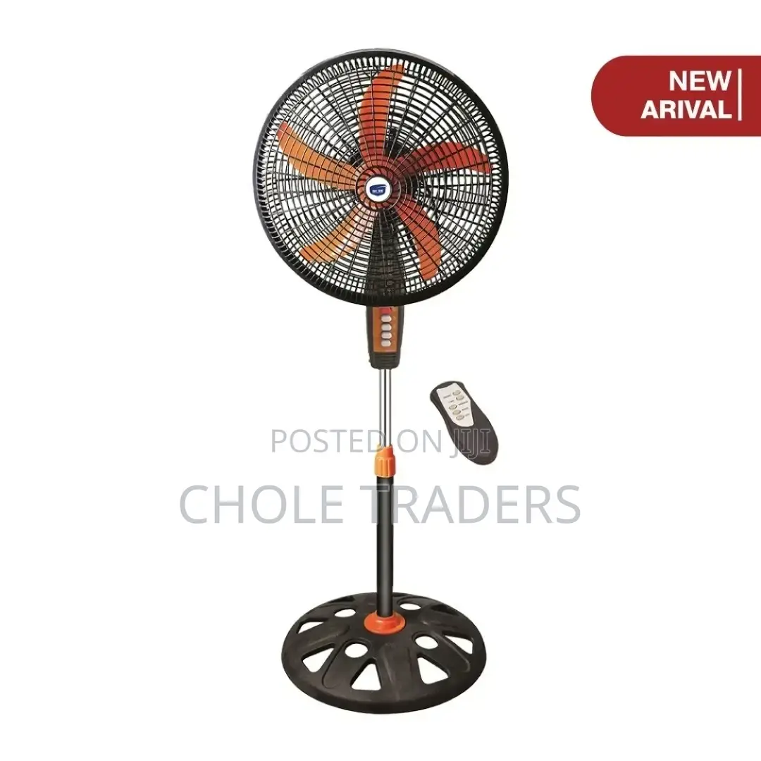 Black Color Stand Fan With a Remote