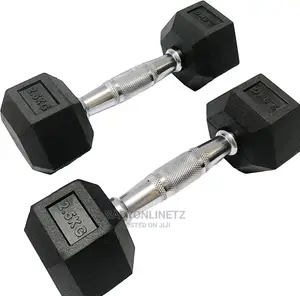 Hexagon Rubber Dumbbell 2.5kg