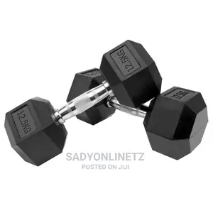 Hexagon Rubber Dumbbell 12.5kg
