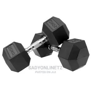 Hexagon Rubber Dumbbell 20kg