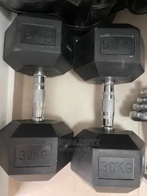 Hexagon Rubber Dumbbell 30kg