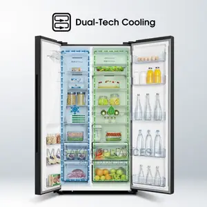 Hisense 535 Litre Black Glass Fridge Freezer H700SMI Water
