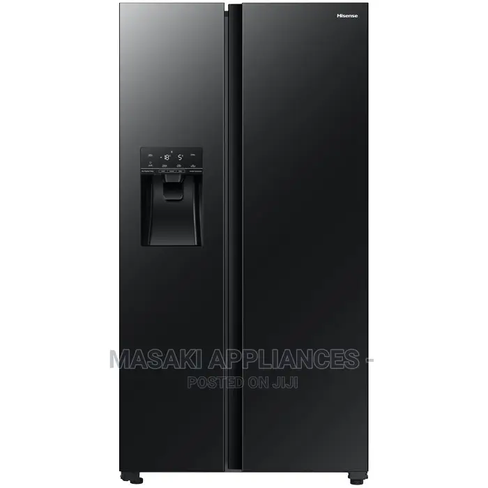 Hisense 535 Litre Black Glass Fridge Freezer H700SMI Water