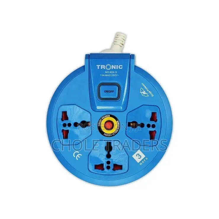 Tronic Round Shaped 3 Way Extension Socket