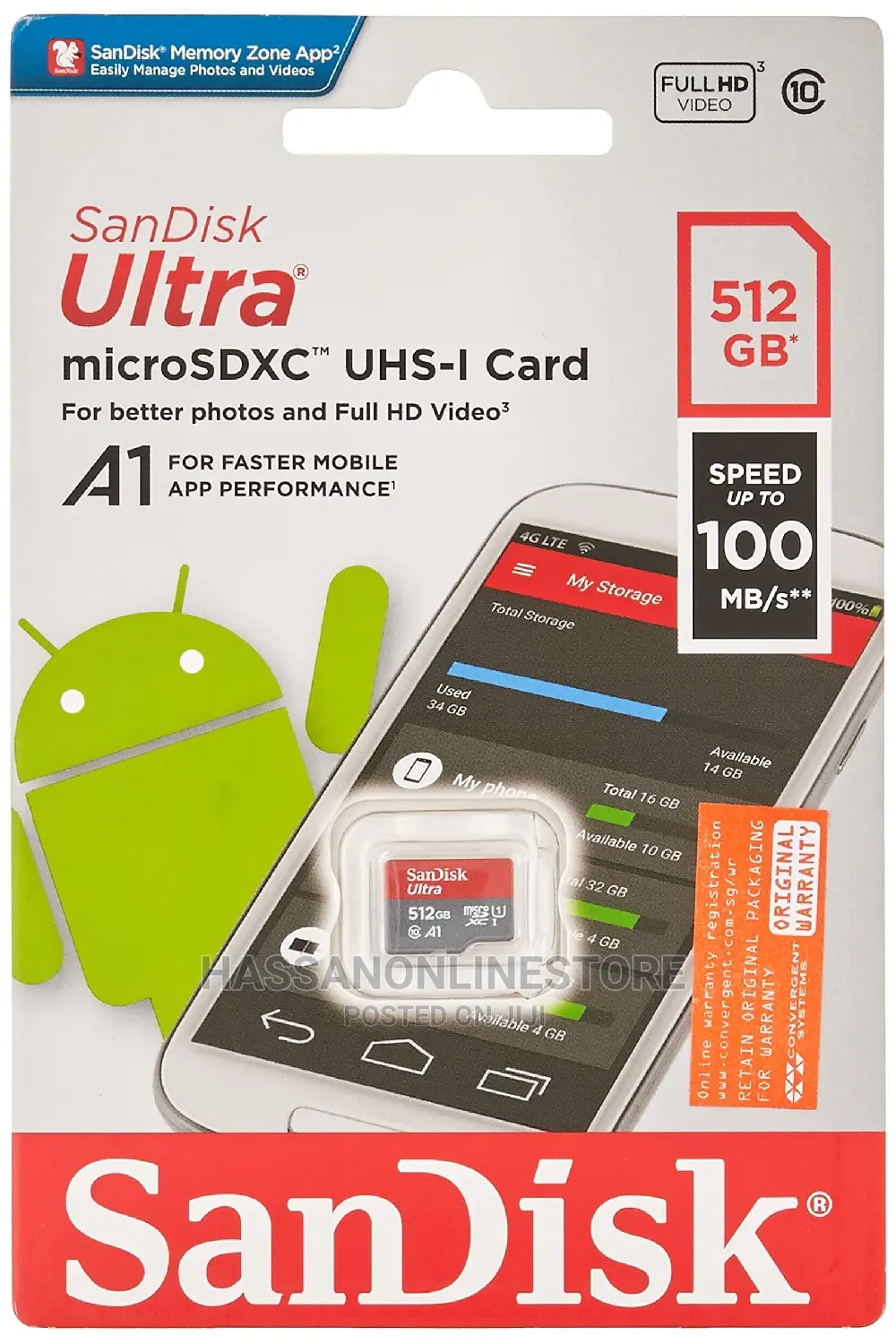 Sandisk 512GB Ultra Microsdxc UHS-I