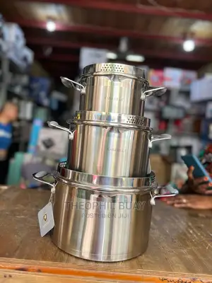 Three in a Set Steel Induction Cook Support Pots