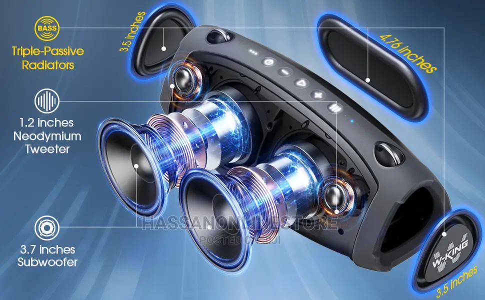 Wking X10 Bluetooth Speaker 70w Super Punchy Bass Speaker