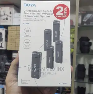 Boya 4 Channel Wireless Microphone System