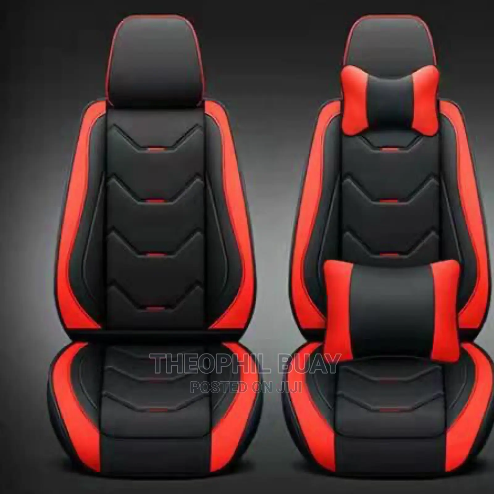 Car Seat Cover Red Black