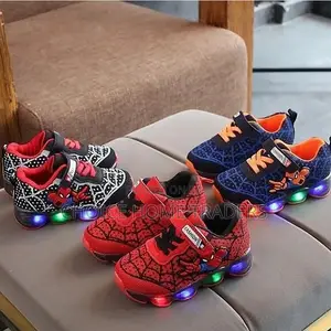 Spider Man Kid Shoes/Kiatu Cha Mtoto Yenye Kuwaka