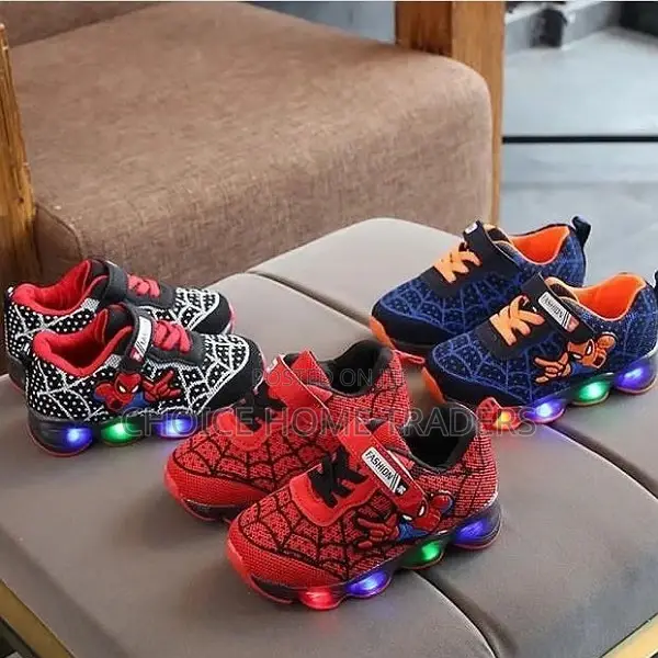 Spider Man Kid Shoes/Kiatu Cha Mtoto Yenye Kuwaka
