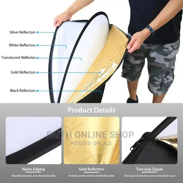 80cm 5 in 1 Folding Photo Studio Reflection