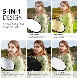 80cm 5 in 1 Folding Photo Studio Reflection